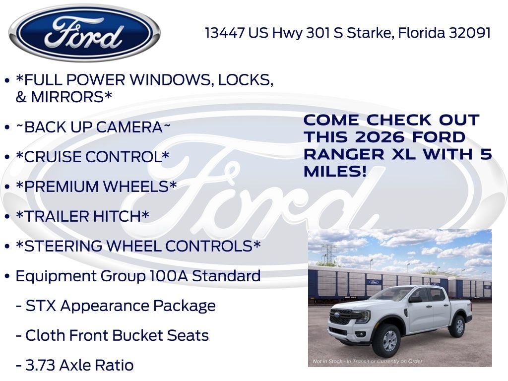 2026 Ford Ranger XL 100A