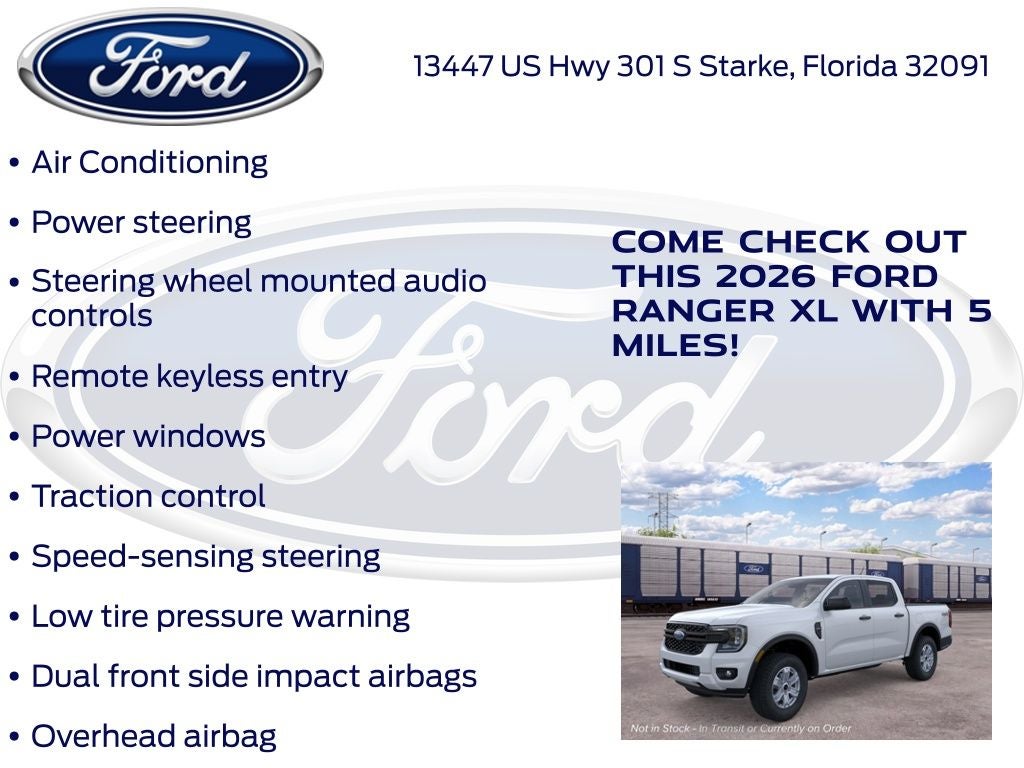 2026 Ford Ranger XL 100A
