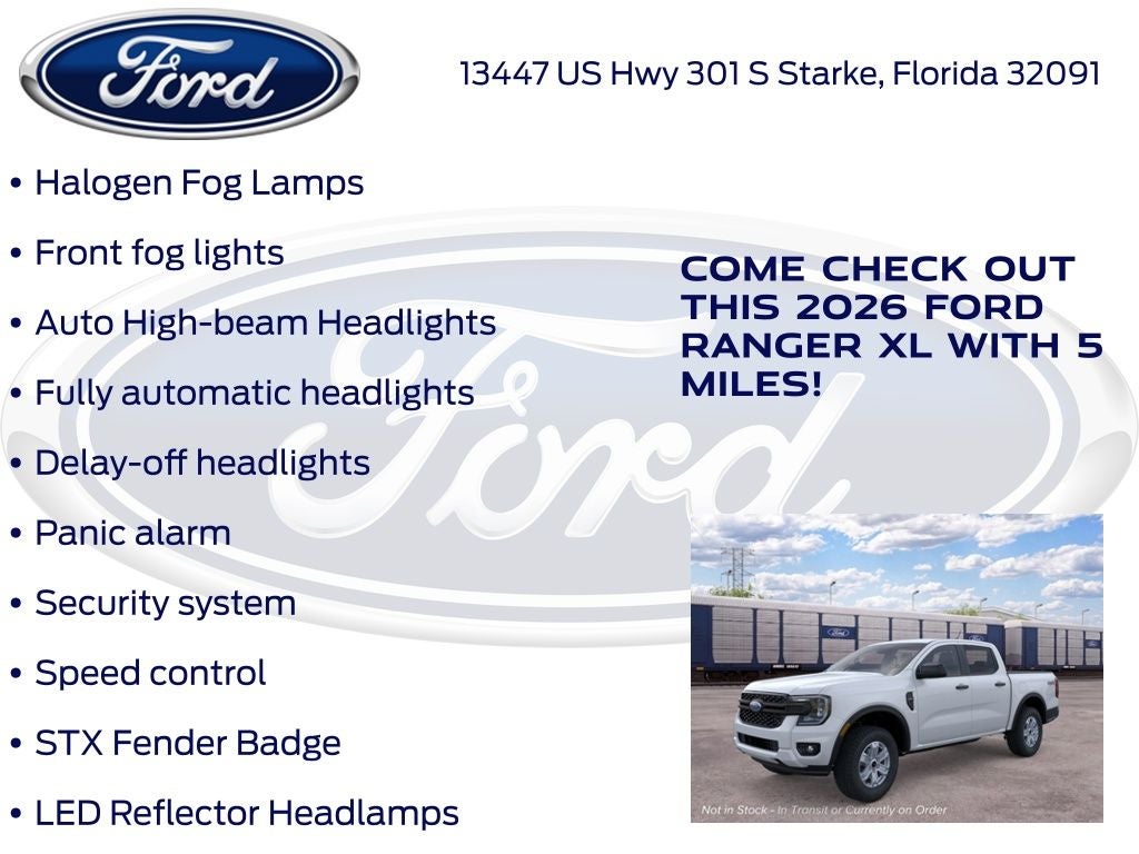 2026 Ford Ranger XL 100A