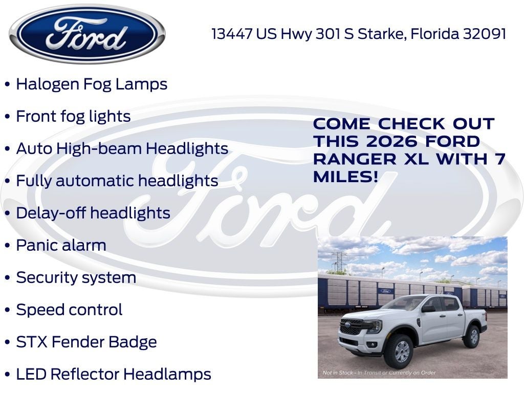 2026 Ford Ranger XL 100A