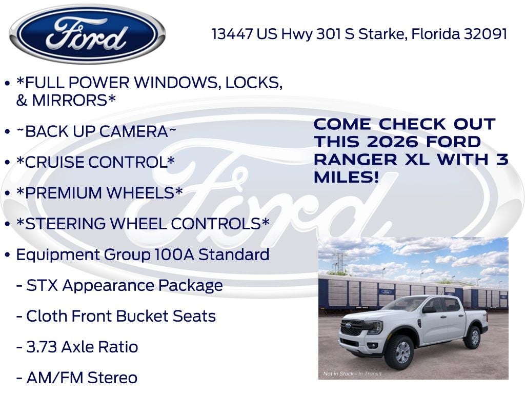 2026 Ford Ranger XL 100A