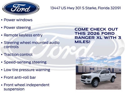 2026 Ford Ranger XL 100A