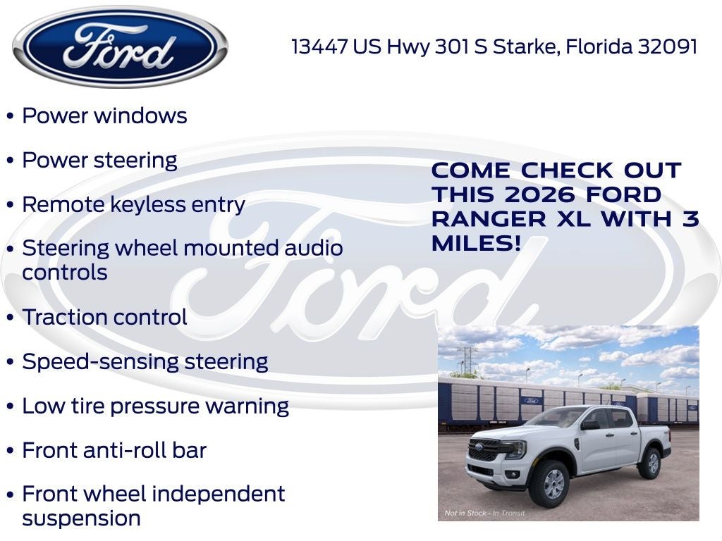 2026 Ford Ranger XL 100A