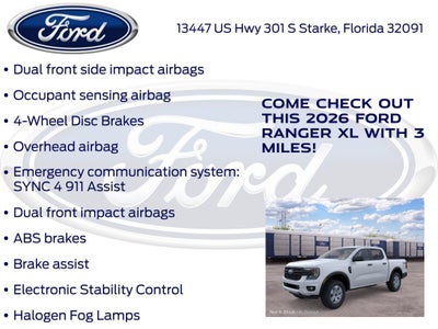 2026 Ford Ranger XL 100A