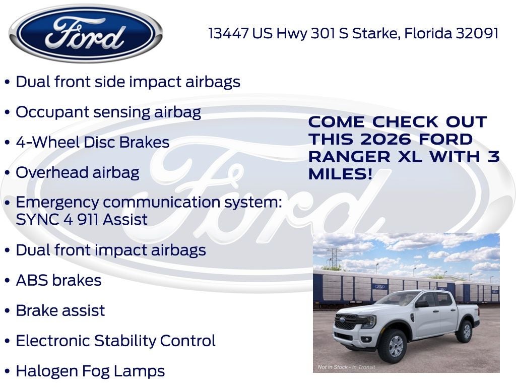 2026 Ford Ranger XL 100A