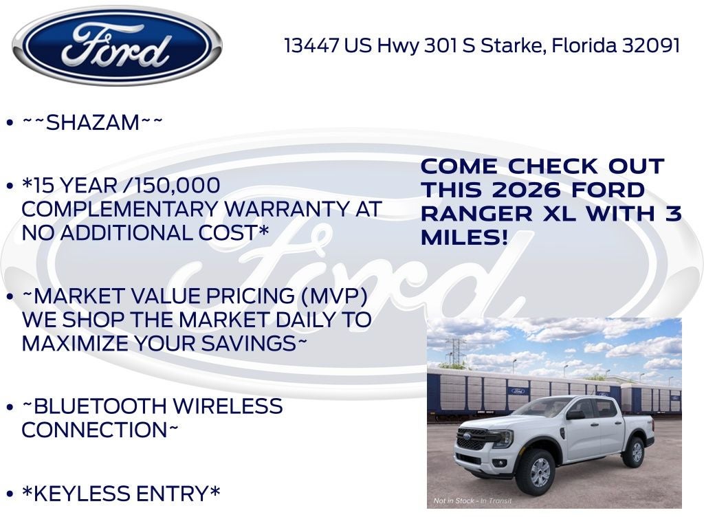 2026 Ford Ranger XL 100A
