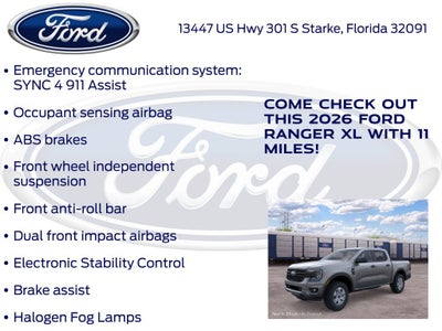 2026 Ford Ranger XL 100A
