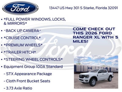 2026 Ford Ranger XL 100A