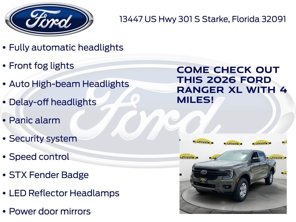 2026 Ford Ranger XL 100A