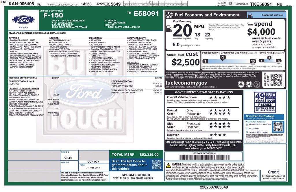 2026 Ford F-150 XL 101A