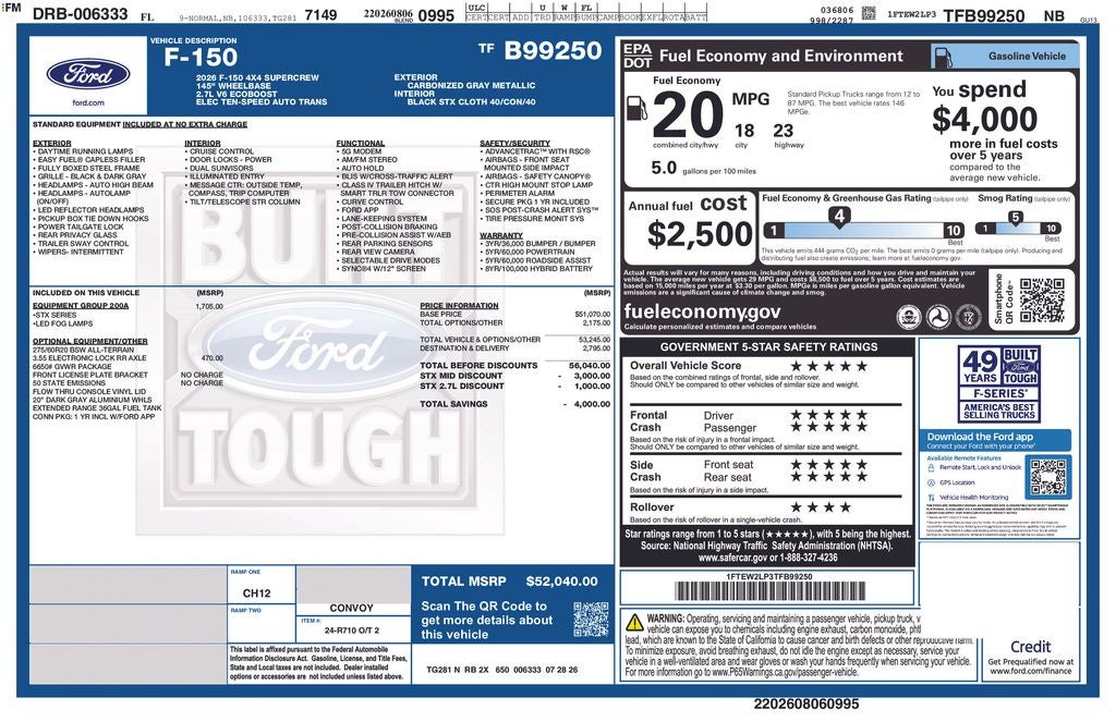 2026 Ford F-150 STX 200A