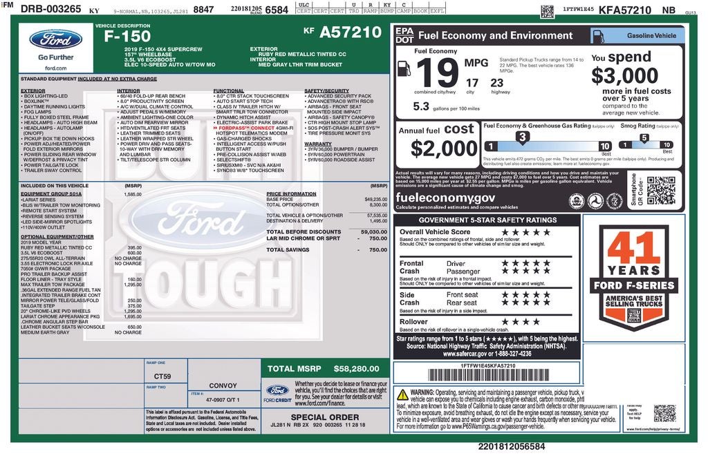2019 Ford F-150 Lariat