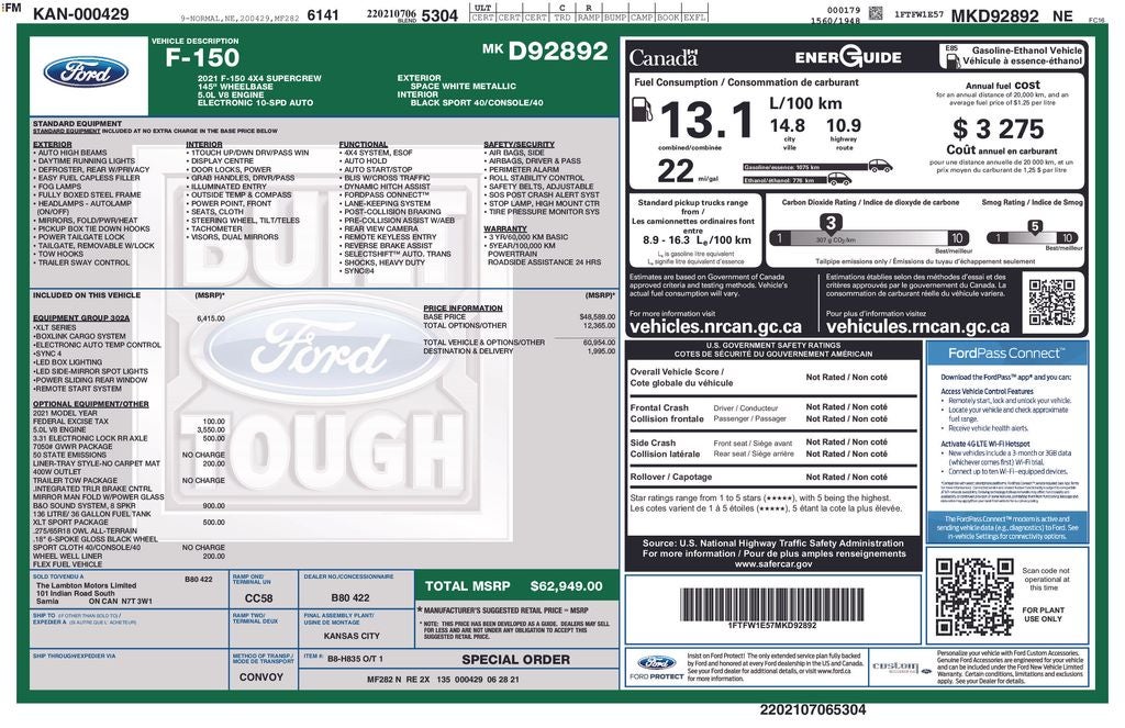 2021 Ford F-150 XLT 5.0