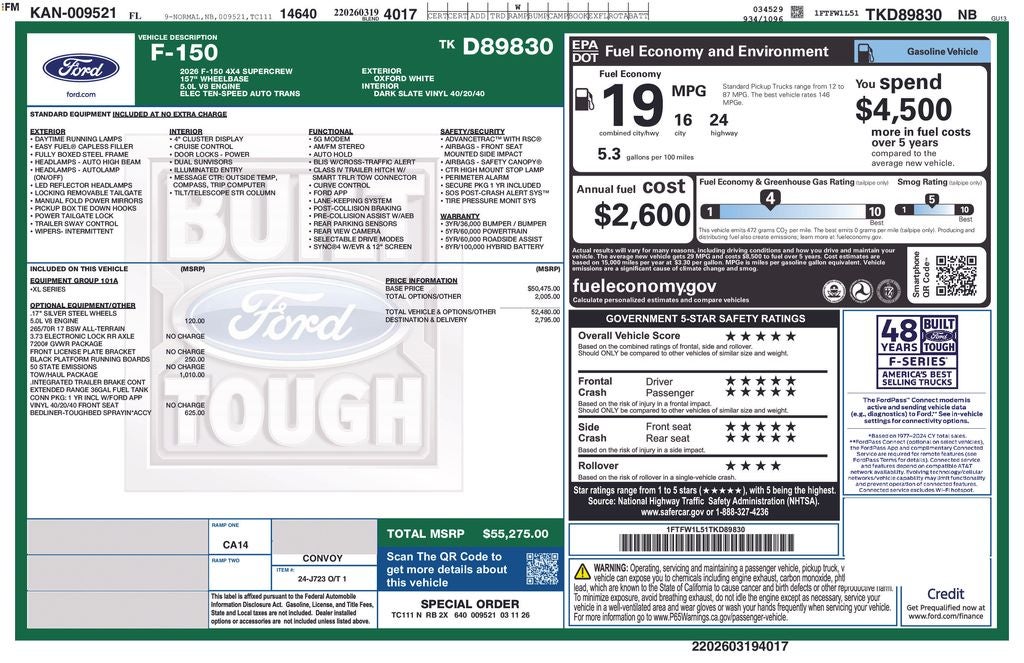 2026 Ford F-150 XL 101A