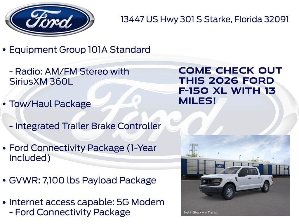 2026 Ford F-150 XL 101A