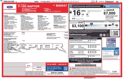 2026 Ford F-150 Raptor 802A