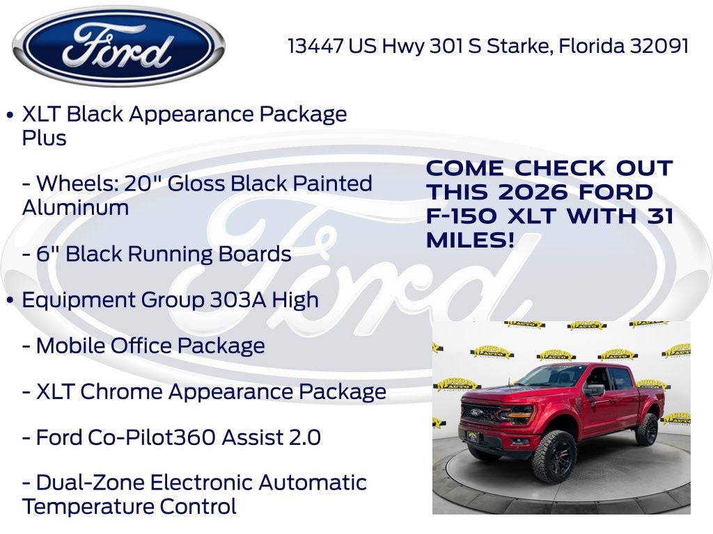2026 Ford F-150 XLT Black Widow Package 303A