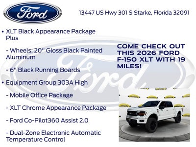 2026 Ford F-150 XLT Black Widow Package 303A