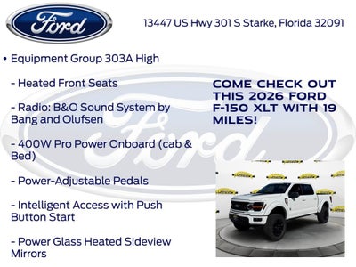 2026 Ford F-150 XLT Black Widow Package 303A