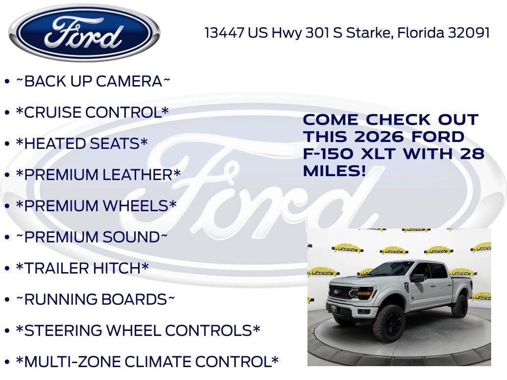 2026 Ford F-150 XLT Black Widow Package 303A
