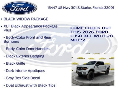 2026 Ford F-150 XLT Black Widow Package 303A