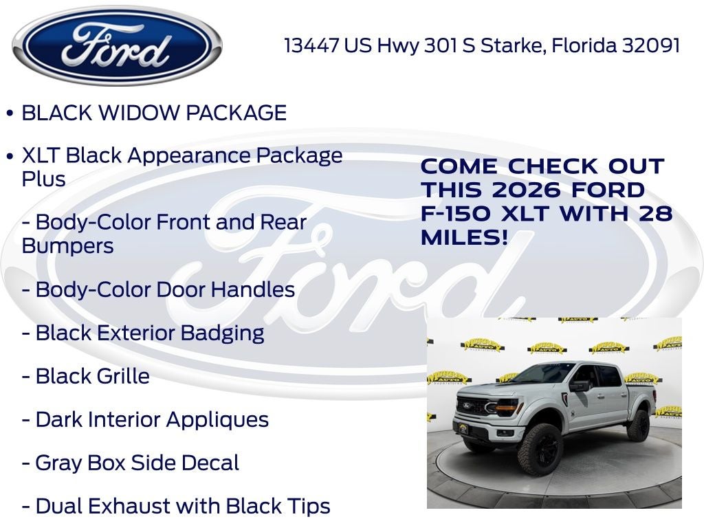 2026 Ford F-150 XLT Black Widow Package 303A
