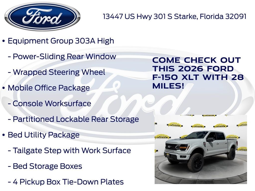 2026 Ford F-150 XLT Black Widow Package 303A