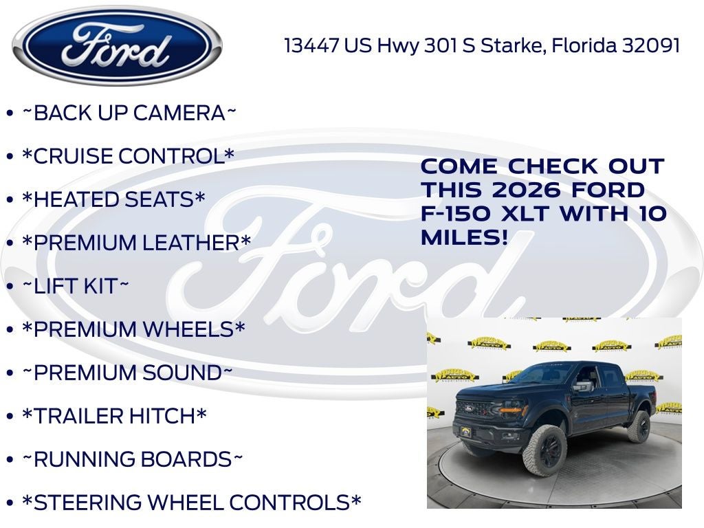 2026 Ford F-150 XLT Black Widow Package 303A