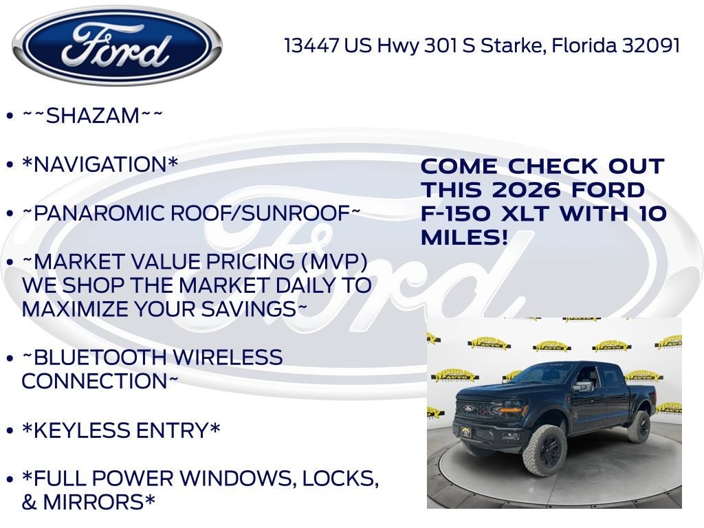 2026 Ford F-150 XLT Black Widow Package 303A