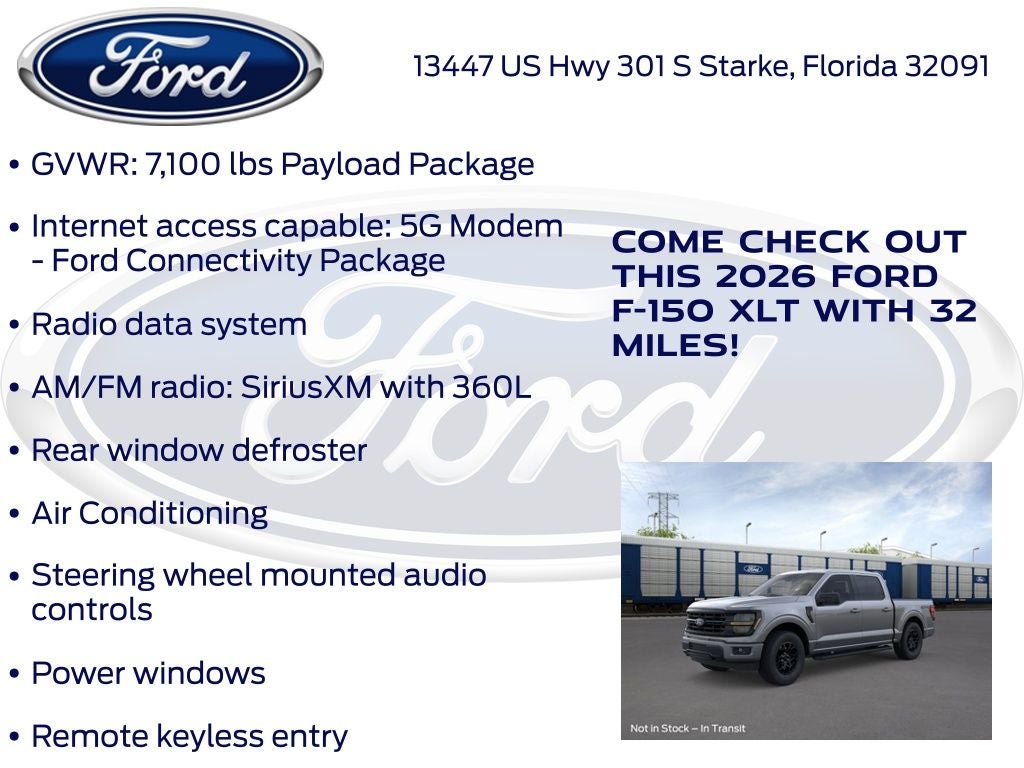 2026 Ford F-150 XLT 301A