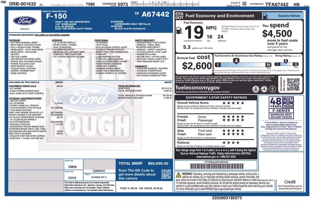 2026 Ford F-150 XLT 301A