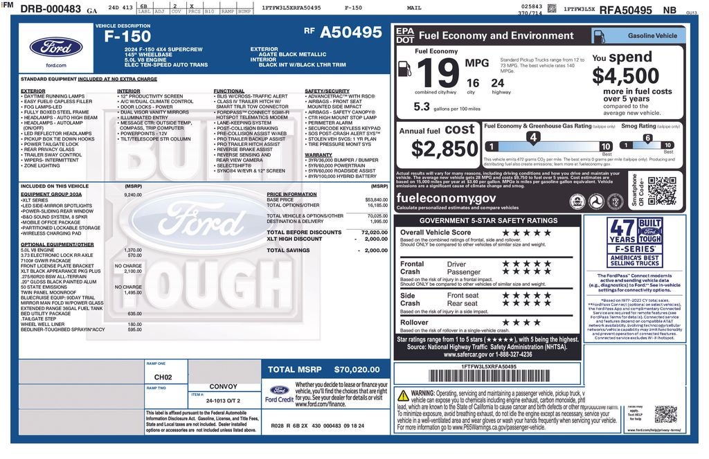 2024 Ford F-150 XLT SUPERCHARGED BLACK WIDOW-