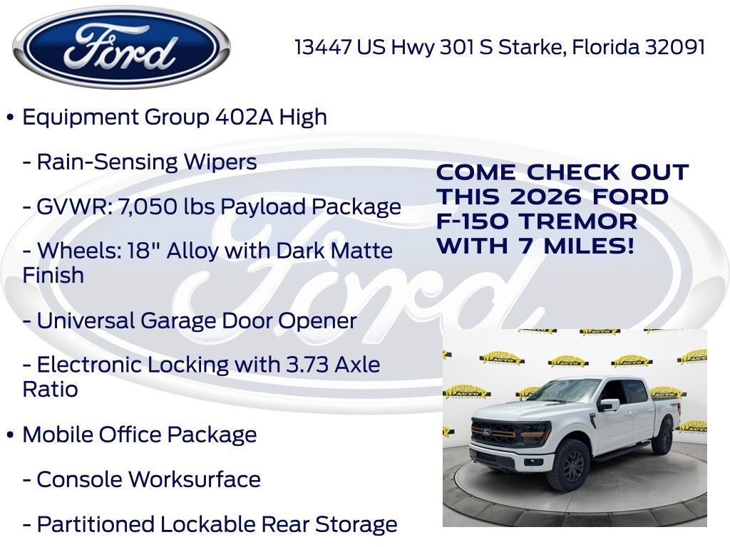 2026 Ford F-150 Tremor 402B