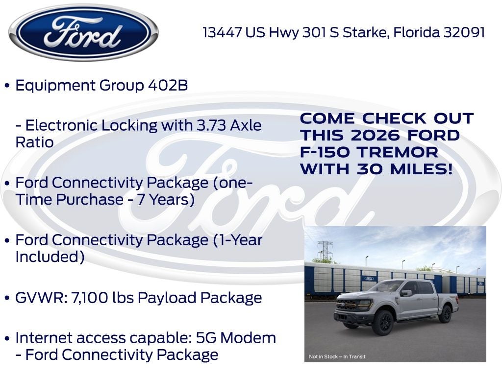 2026 Ford F-150 Tremor 402A