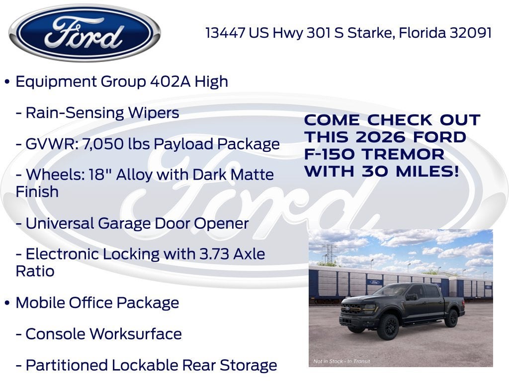 2026 Ford F-150 Tremor 402B