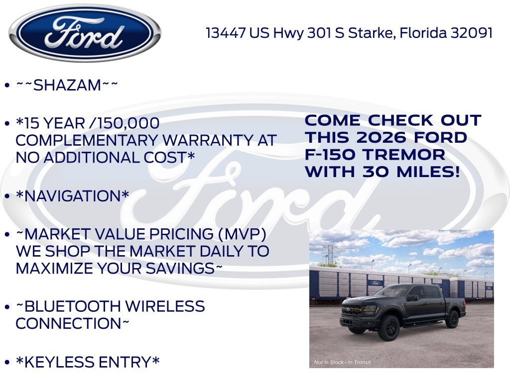 2026 Ford F-150 Tremor InTransit