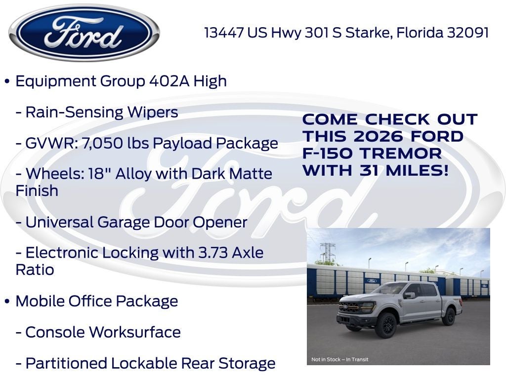 2026 Ford F-150 Tremor 402A