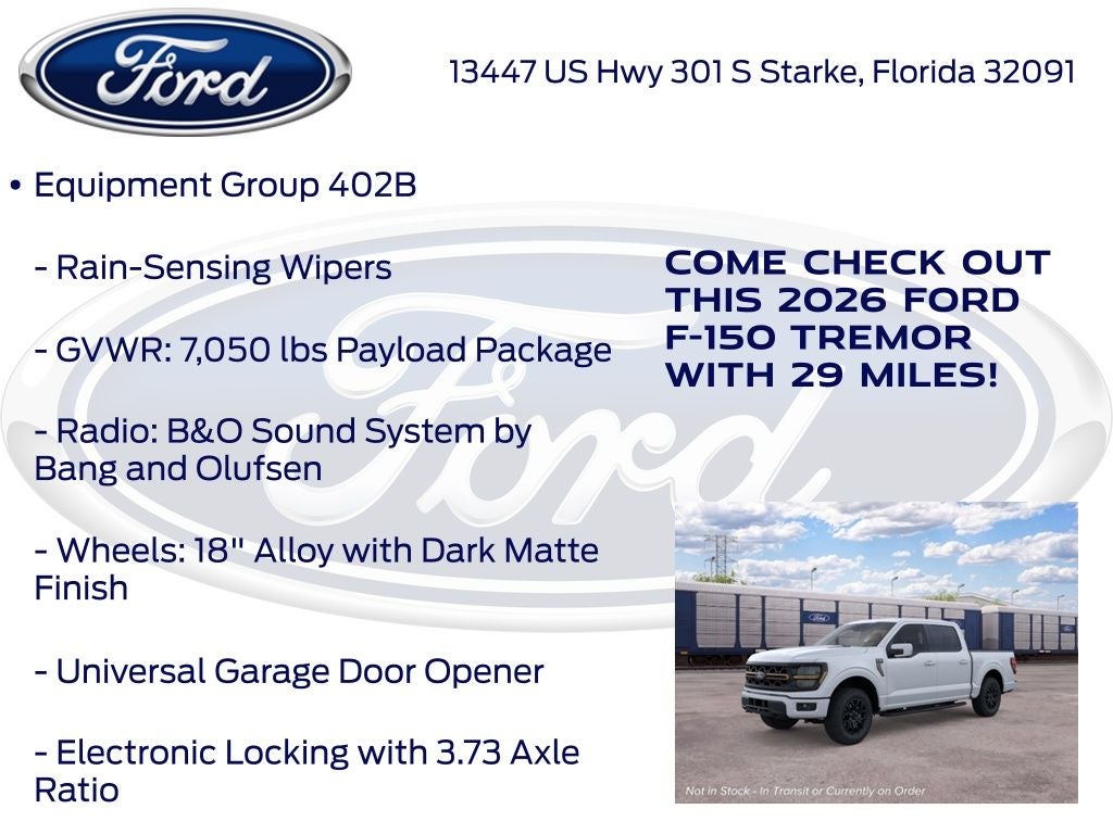 2026 Ford F-150 Tremor 402B