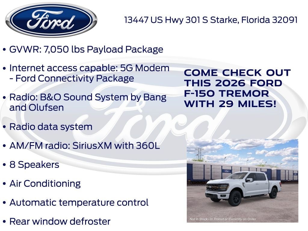 2026 Ford F-150 Tremor 402B