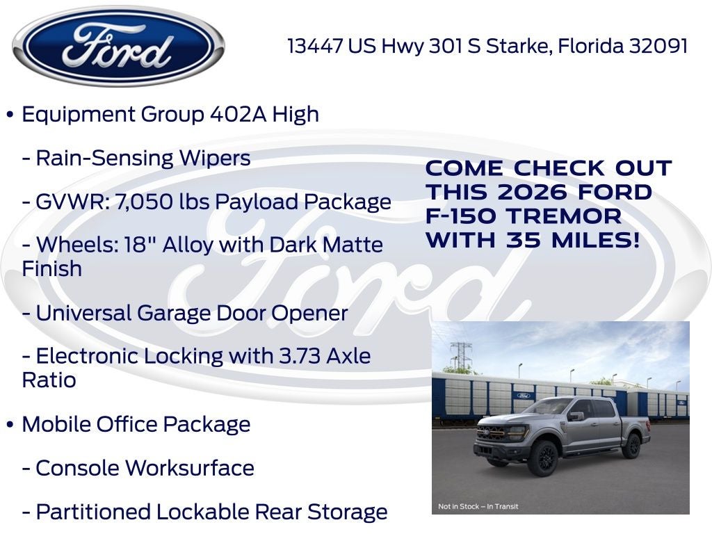 2026 Ford F-150 Tremor 402A