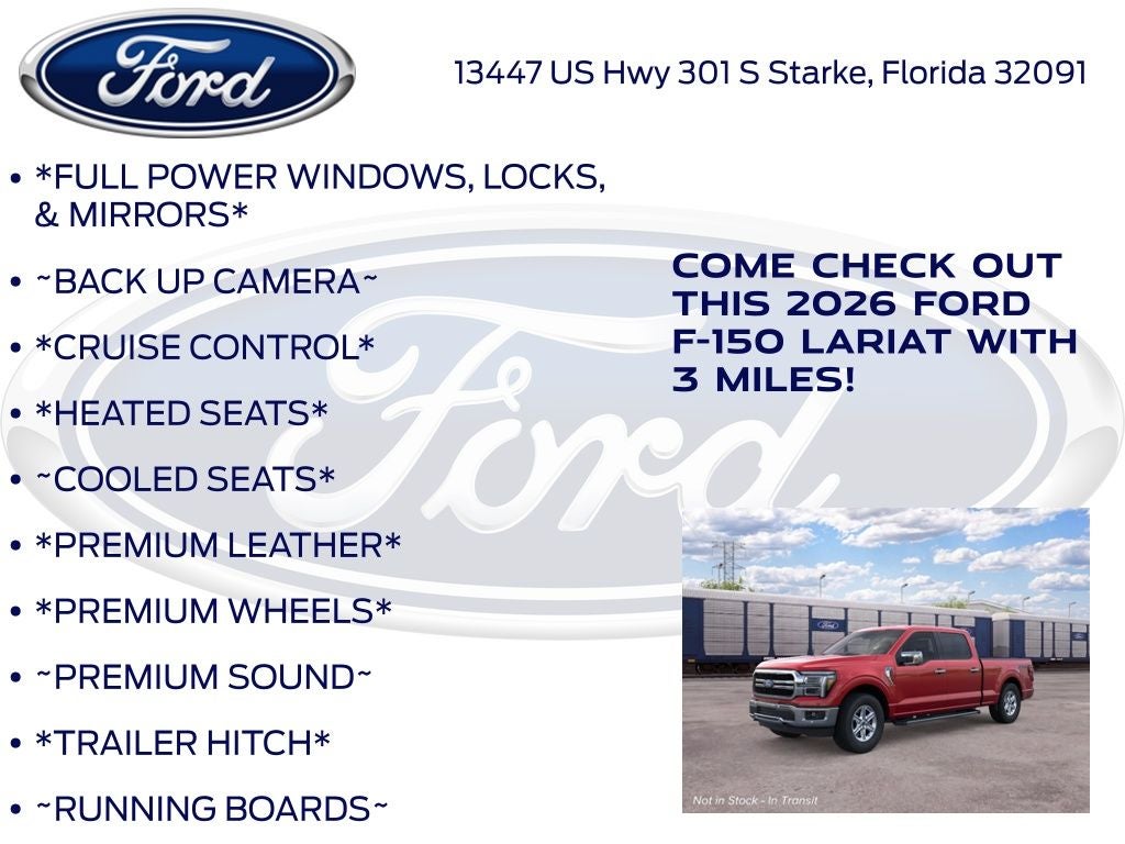 2026 Ford F-150 Lariat 500A