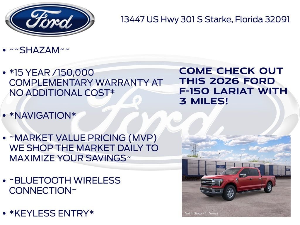 2026 Ford F-150 Lariat 500A