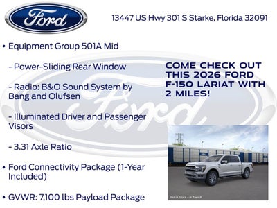 2026 Ford F-150 Lariat 501A