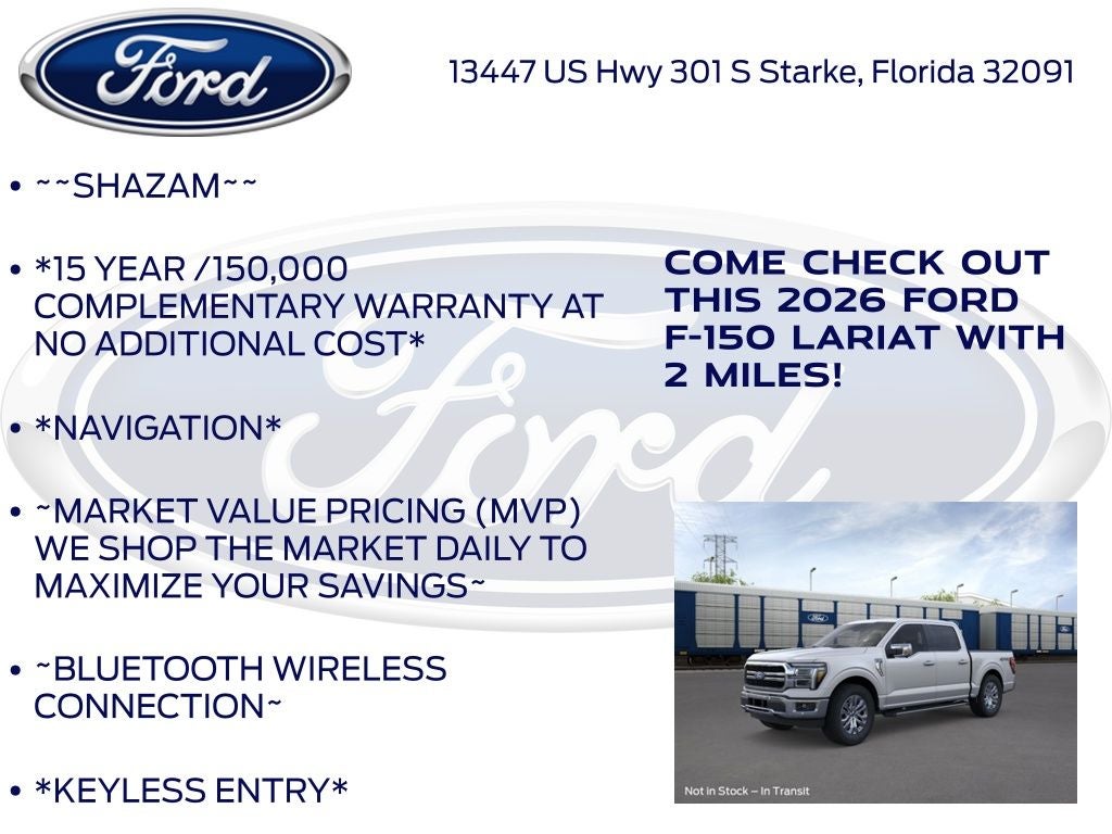 2026 Ford F-150 Lariat 501A