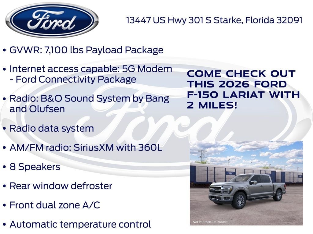 2026 Ford F-150 Lariat 501A