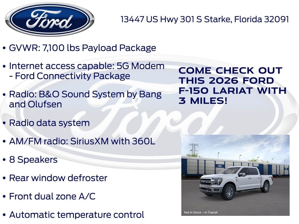 2026 Ford F-150 Lariat 501A