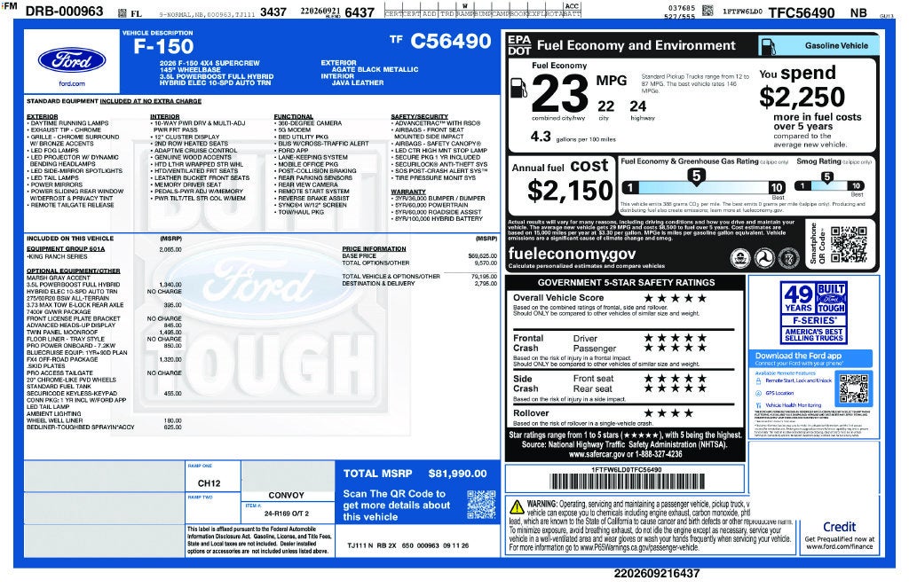 2026 Ford F-150 King Ranch 601A