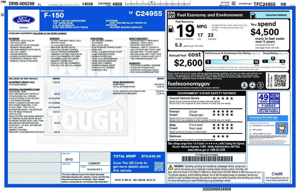 2026 Ford F-150 Platinum 701A