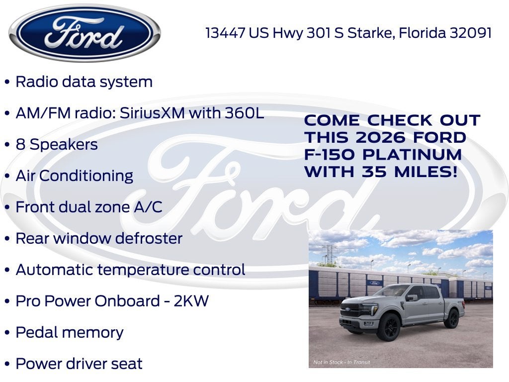 2026 Ford F-150 Platinum 701A