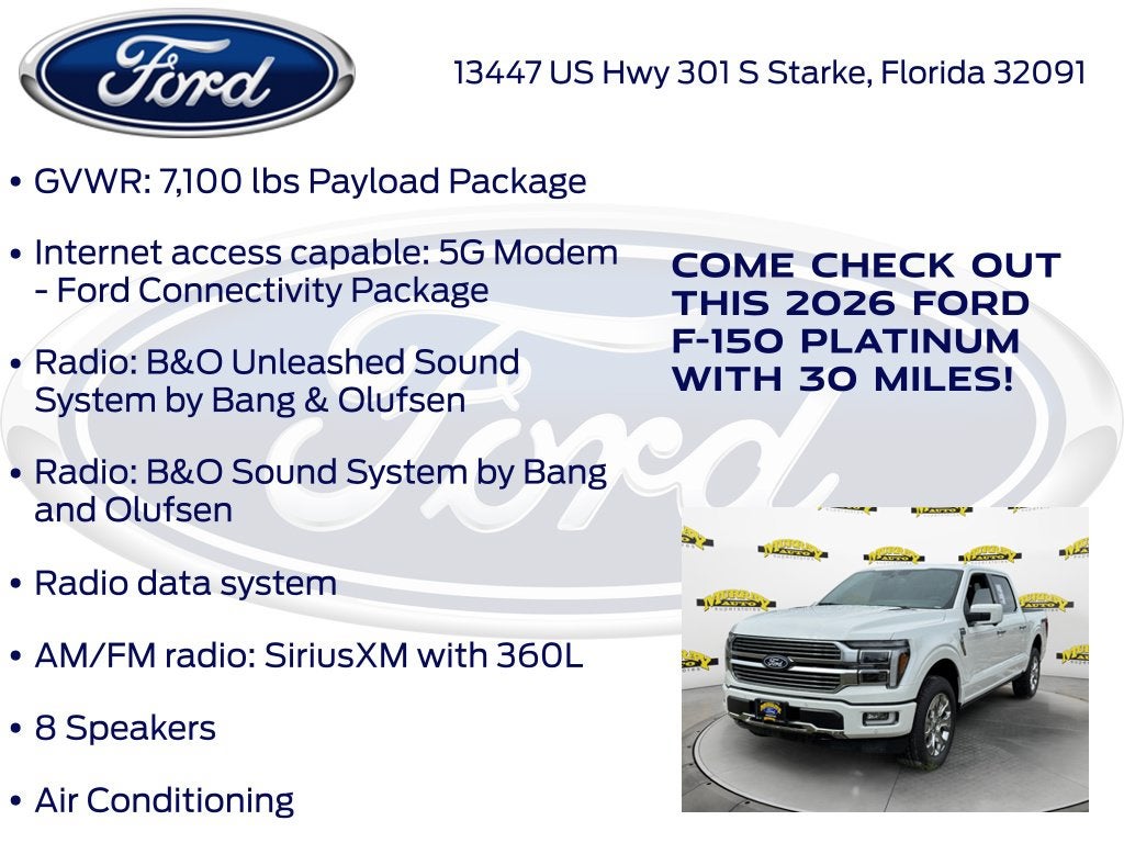 2026 Ford F-150 Platinum 702A